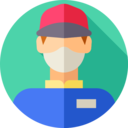 shipping and delivery,professions and jobs,commerce and shopping,job,occupation,profession,medical mask,delivery man,driver,delivery courier